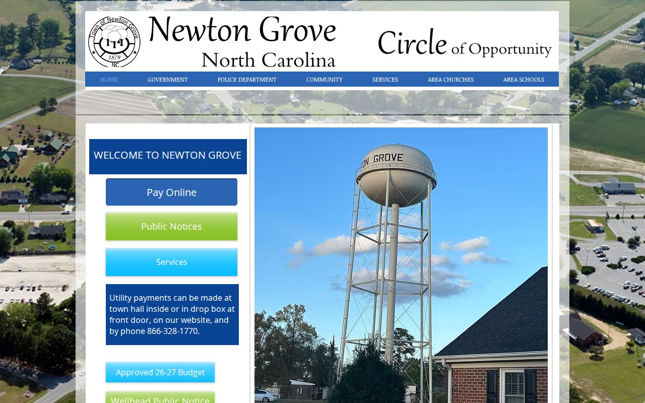 Newton Grove court docket town government context in Sampson County