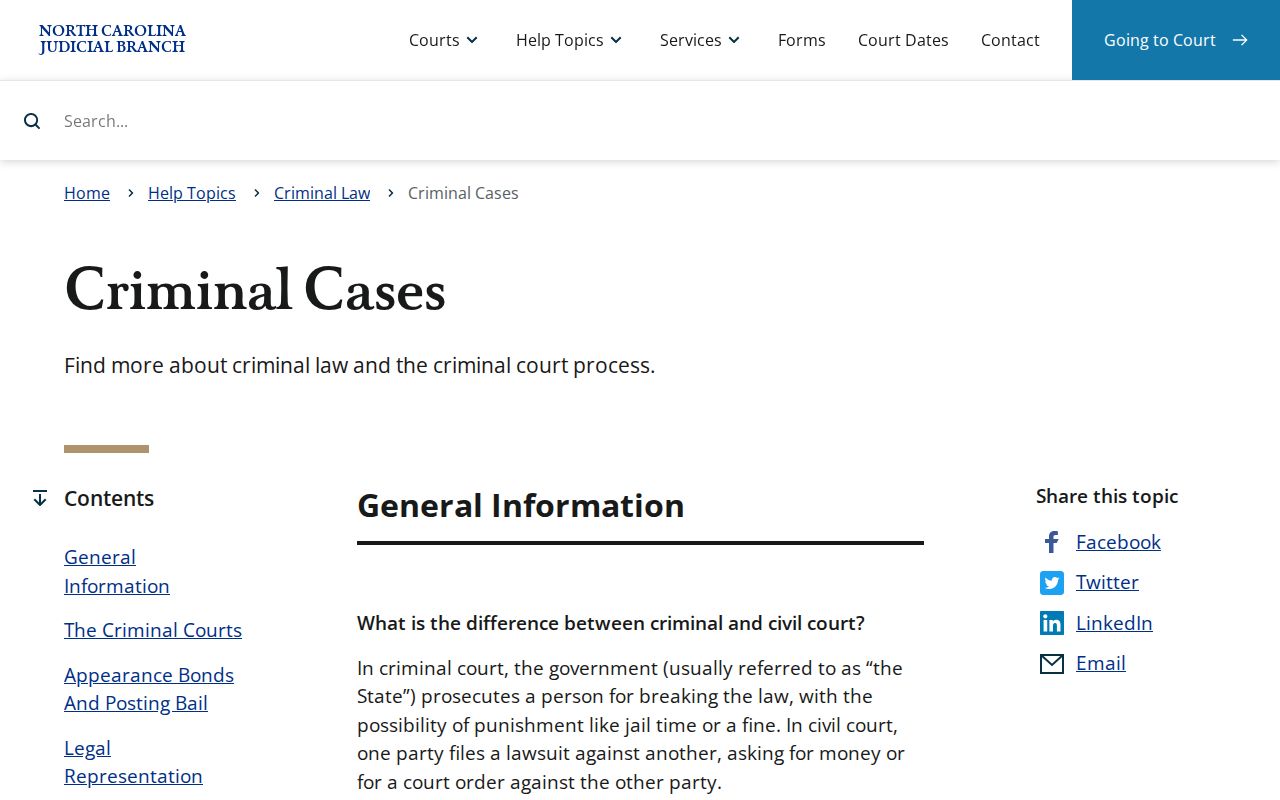 Sampson County criminal docket court division guidance